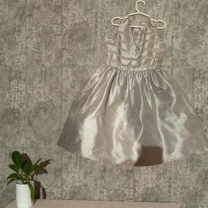 Gymboree Shimmering Silver Halter Dress